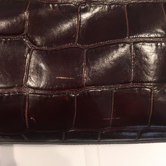 Roberto Cavalli Croc Embossed Leather Tote - Picture 5 of 8